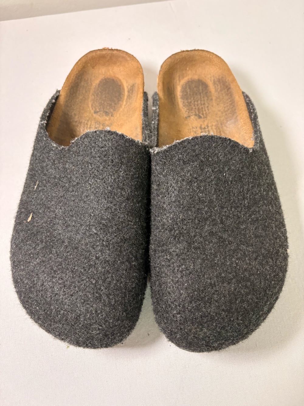 Birkenstock Women's Charcoal Felt Slip-On Moccasins